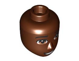 MINI DOLL, HEAD, NO. 298: {червеникаво-кафяв}