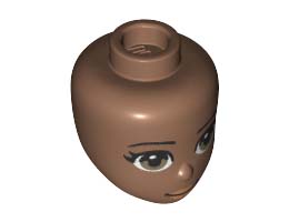 MINI DOLL, HEAD, NO. 305: {умерено кафяв}