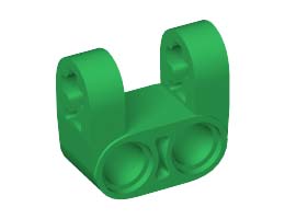 TECHNIC CROSS BLOCK, FORK 2X2: {тъмно зелен}