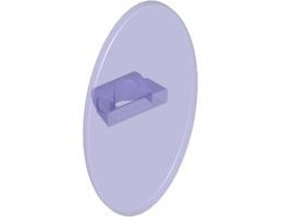 OVAL SHIELD: {прозрачно ярко синьо-виолетов}