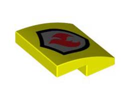 PLATE, W/ BOW 2X2X2/3, NO. 54: {пъстро жълт}