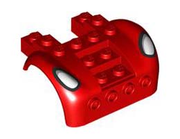 FRONT SHELL 6X6X2 1/3, NO. 2: {ярко червен}