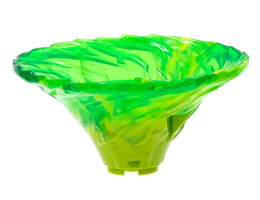 Tornado Spiral Wide with Marbled Trans-Green Top Pattern: {ярко жълто-зелен}