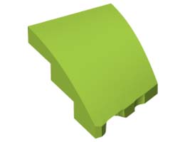 BRICK 2X3, OUTSIDE BOW, LEFT: {ярко жълто-зелен}