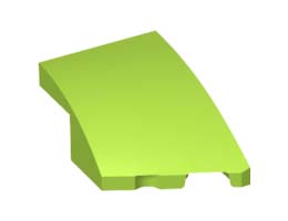 BRICK 2X3, OUTSIDE BOW, RIGHT: {ярко жълто-зелен}