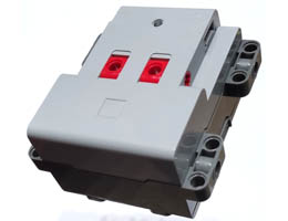 Electric 9V Battery Box Powered Up with 2 Switches and Dark Bluish Gray Bottom - Screw Opening: {умерено каменно сив}