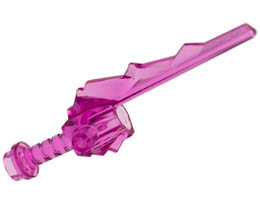 Minifigure, Weapon Sword Hilt with Crystal Shard: {прозрачен умерено червеникаво виолетов}