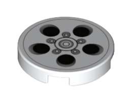 FLAT TILE 2X2, ROUND, NO. 1230: {бял}