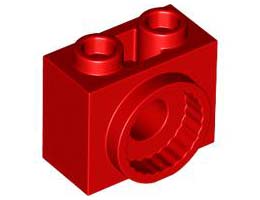 BRICK 1X2X4/3 W/ CLICK, NO. 1: {ярко червен}