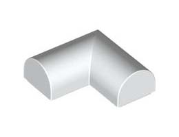 PLATE 2X2X2/3, OUTSIDE BOW: {бял}