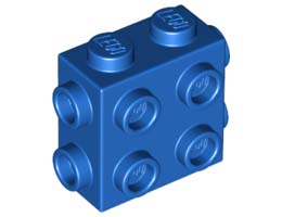Тухличка 1X2X1 2/3 с 8 стъда: {ярко син}