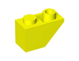 Покривна плочка 1X2 инверсна: {пъстро жълт}