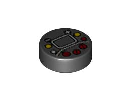 FLAT TILE 1X1, ROUND, NO. 187: {черен}