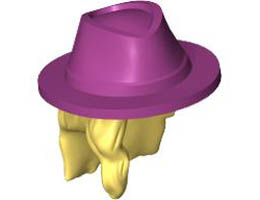 MINI WIG, W/ HAT, NO. 32: {студено жълт}