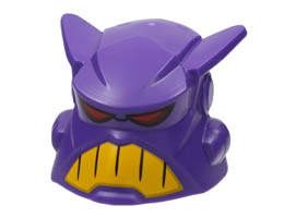 Large Figure Head with Red Eyes and Yellow Teeth Pattern (Emperor Zurg): {светло виолетов}