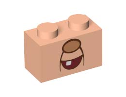 BRICK 1X2, NO. 89: {светло нуга}