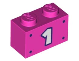 BRICK 1X2, NO. 80: {ярко пурпурен}