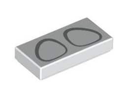 FLAT TILE 1X2, NO. 351: {бял}