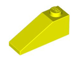 Покривна плочка 1X3/25°: {пъстро жълт}