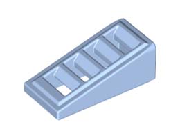 Покривна плочка с решетка 1X2x2/3: {светло кралско син}