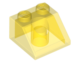 Покривна плочка 2x2/45°,: {прозрачно жълт}