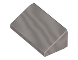 ROOF TILE 1X2X2/3, NO. 30: {металическо сребрист}