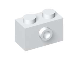BRICK 1X2 W/ 1 KNOB: {бял}