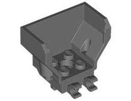 Cockpit 4 x 2 x 3 with Pin Hole and 2 Clips: {тъмно каменно сив}
