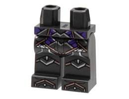 Hips and Legs with Copper and Silver Panel Lines, Dark Purple Trim Pattern: {титаниево метален}