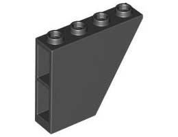 Покривна плочка 1X4X3, инверсна, град. 60: {черен}