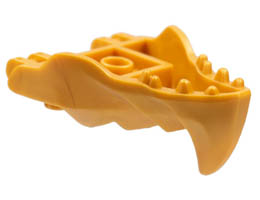 Dragon Head (Ninjago) Jaw with Large Spike and 2 Bar Handles on Back: {топло златист}
