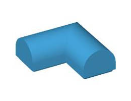 PLATE 2X2X2/3, OUTSIDE BOW: {тъмно небесносин}