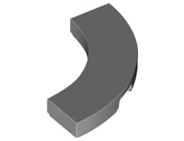TILE 3X3, W/ BOW: {умерено каменно сив}