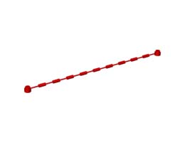STRING 21M W. SHAFT ├ÿ3,2 W. 2 KNOPS: {ярко червен}