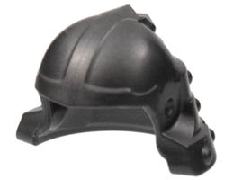 Minifigure, Headgear Helmet Ninja / Samurai without Clip: {титаниево метален}