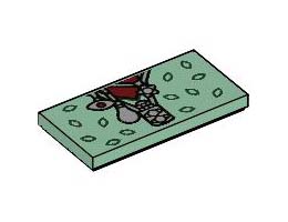 FLAT TILE 2X4, NO. 276: {пясъчно зелен}