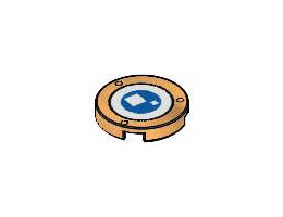 FLAT TILE 2X2, ROUND, NO. 1238: {топло златист}