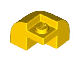 Тухличка с дъга 2X2X1 1/3: {ярко жълт}