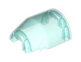 SHELL 6X7X2 2/3, OUTSIDE BOW: {прозрачно светло син}