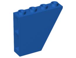 Покривна плочка 1X4X3, инверсна, град. 60: {ярко син}