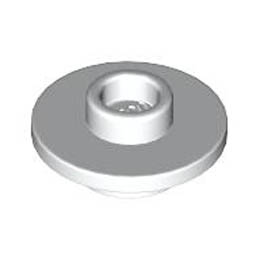 Minifigure, Utensil Tea Saucer with Hollow Stud on Top: {бял}