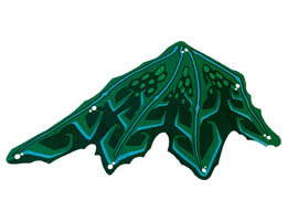 Cloth Wing Dragon Left, Sand Green Ribs, Lime and Dark Green Scales Pattern: {тъмно зелен}