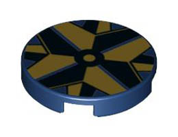 FLAT TILE 2X2, ROUND, NO. 1237: {земно син}