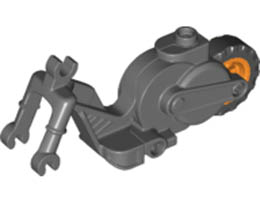 Flywheel Stuntz Riding Cycle with Orange Rear Wheel and Black Tire: {тъмно каменно сив}