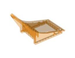 RAMP, 8X15X6, W/ 4.85 HOLE: {прозрачно ярко оранжев}