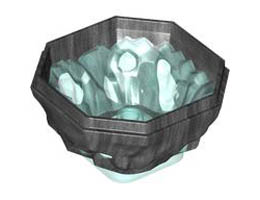 ROCK 4X4X1 2/3 LOWER PART, NO. 2: {титаниево метален}