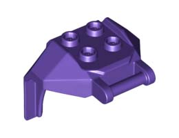 Дизайнерска тухличка 4X3X3 с 3.2 вал No. 1: {светло виолетов}