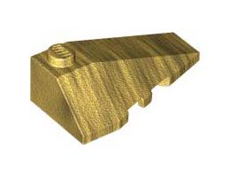 Дясна покривна плочка 2X4 с ъгъл: {топло златист}