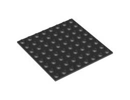 BASE PLATE 8X8, ADHESIVE: {черен}
