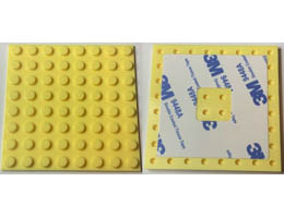 BASE PLATE 8X8, ADHESIVE: {студено жълт}